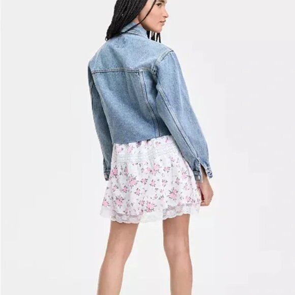 American Eagle Outfitters Cropped Light Blue Jean Jacket - Picture 7 of 7